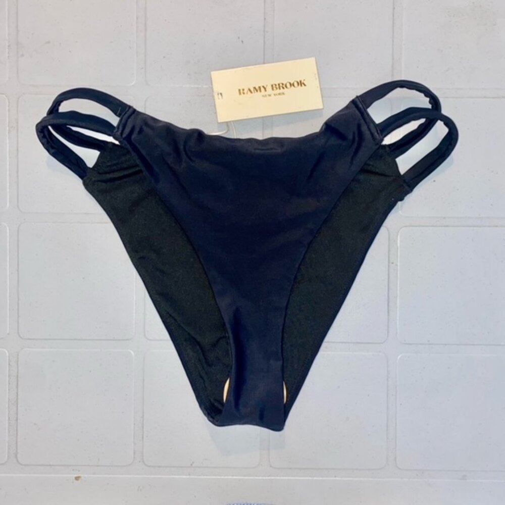 Ramy Brook Blk High bikini bottom NWT